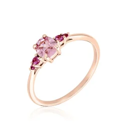 Bague Rainbow Argent Rose Oxyde De Zirconium