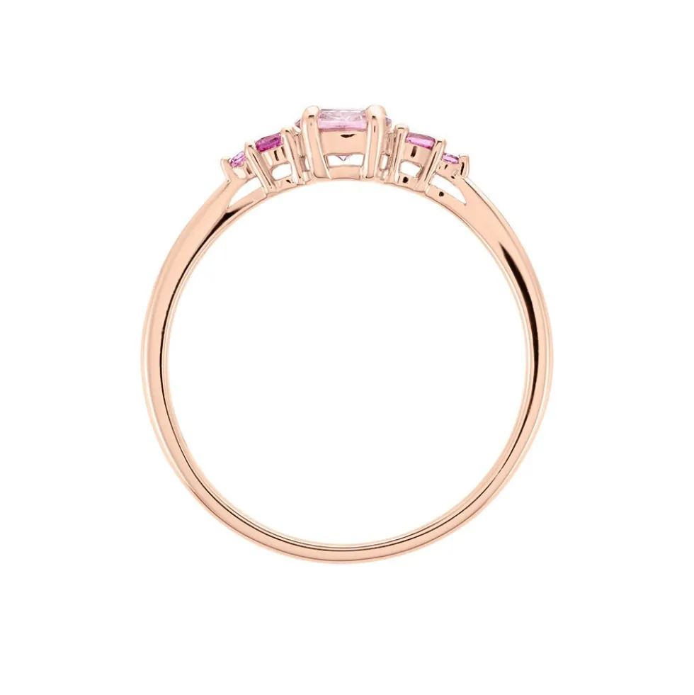 Bague Rainbow Argent Rose Oxyde De Zirconium