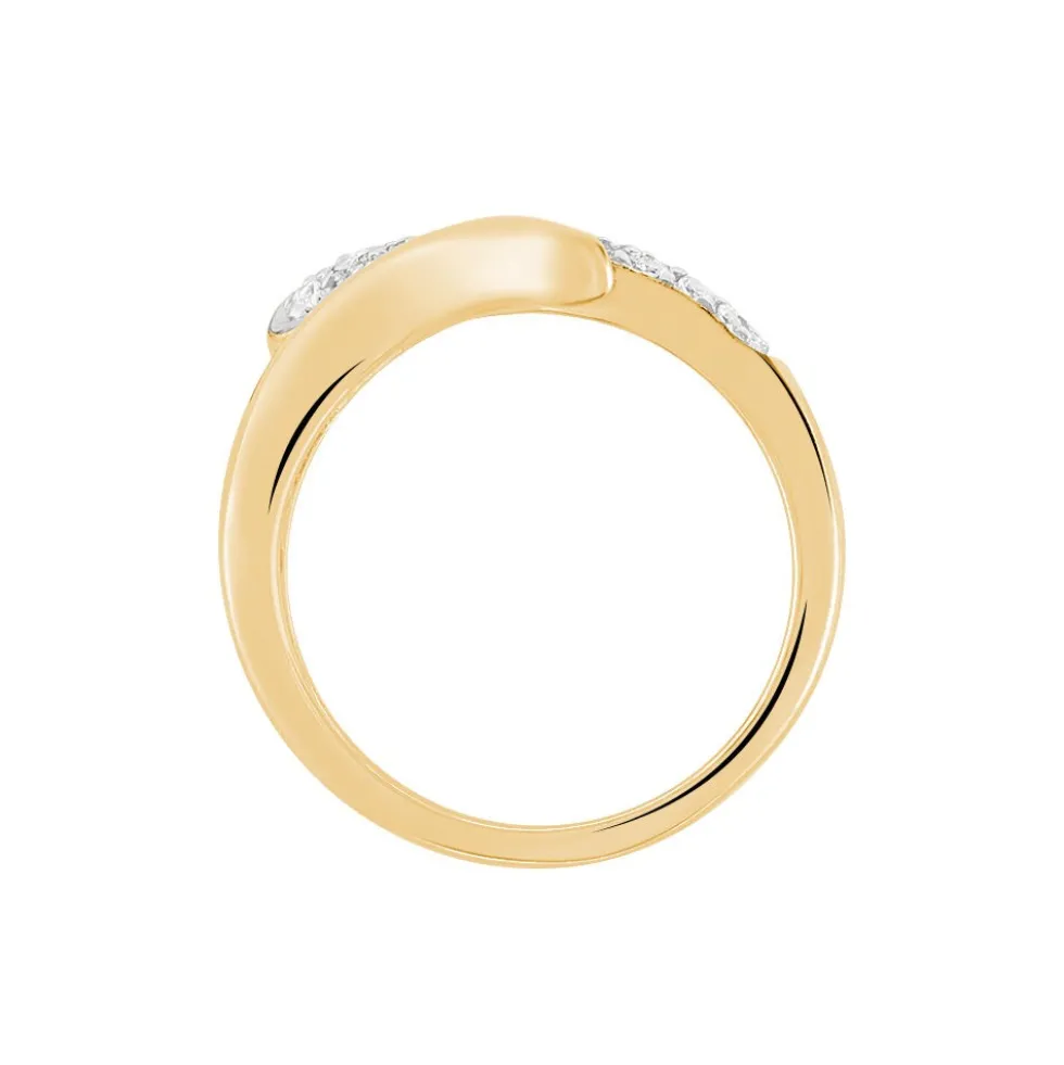 Bague Reyyanae Plaqué Or Jaune Oxyde De Zirconium