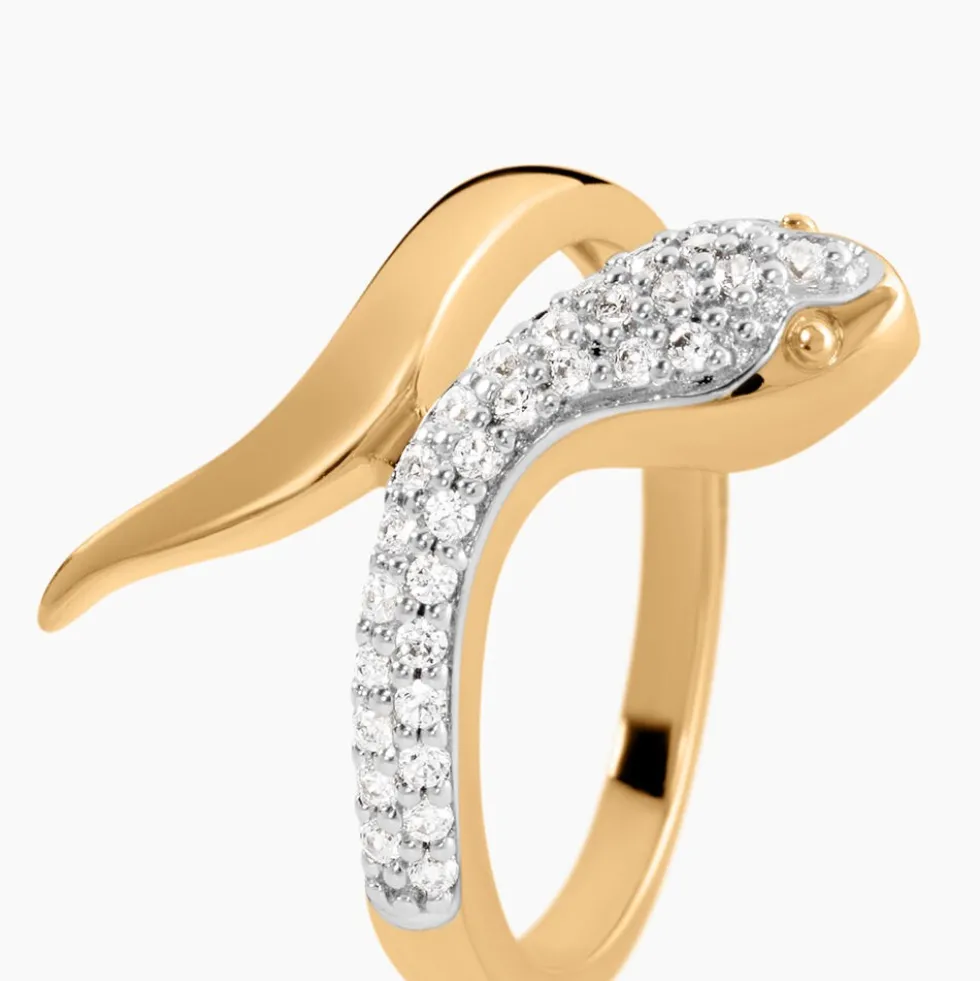 Bague Reyyanae Plaqué Or Jaune Oxyde De Zirconium