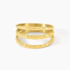 Bague Ria Acier Jaune
