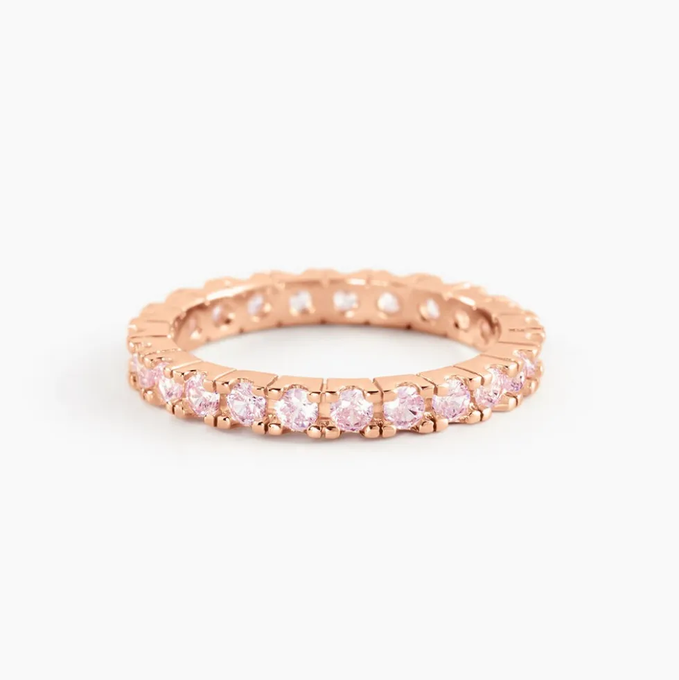Bague Rio Argent Rose Oxyde De Zirconium