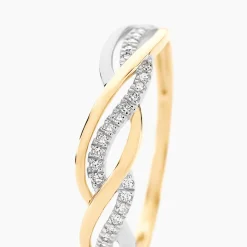 Bague Romane Or Jaune Diamant