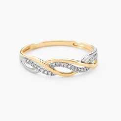 Bague Romane Or Jaune Diamant