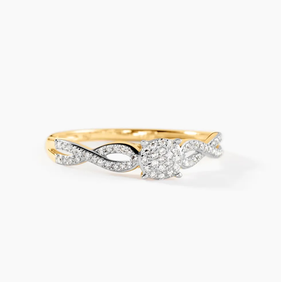 Bague Roseline Or Jaune Diamant