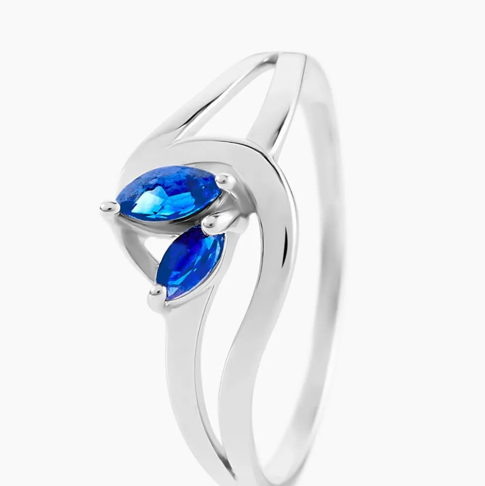 Bague Sakina Or Blanc Saphir