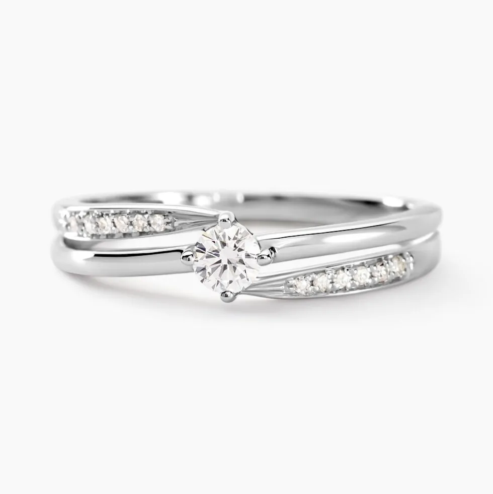 Bague Selene Or Blanc Diamant
