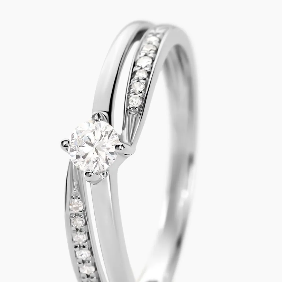 Bague Selene Or Blanc Diamant