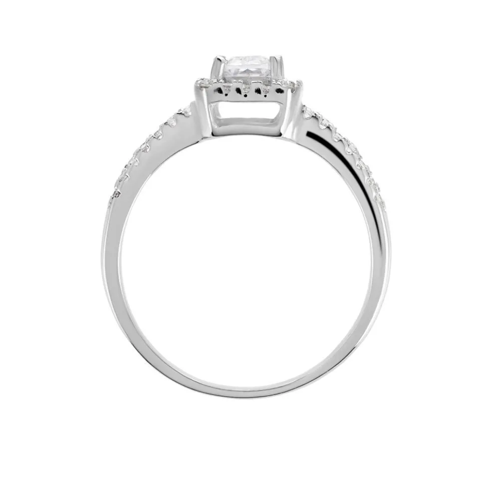 Bague Shanta Argent Blanc Oxyde De Zirconium