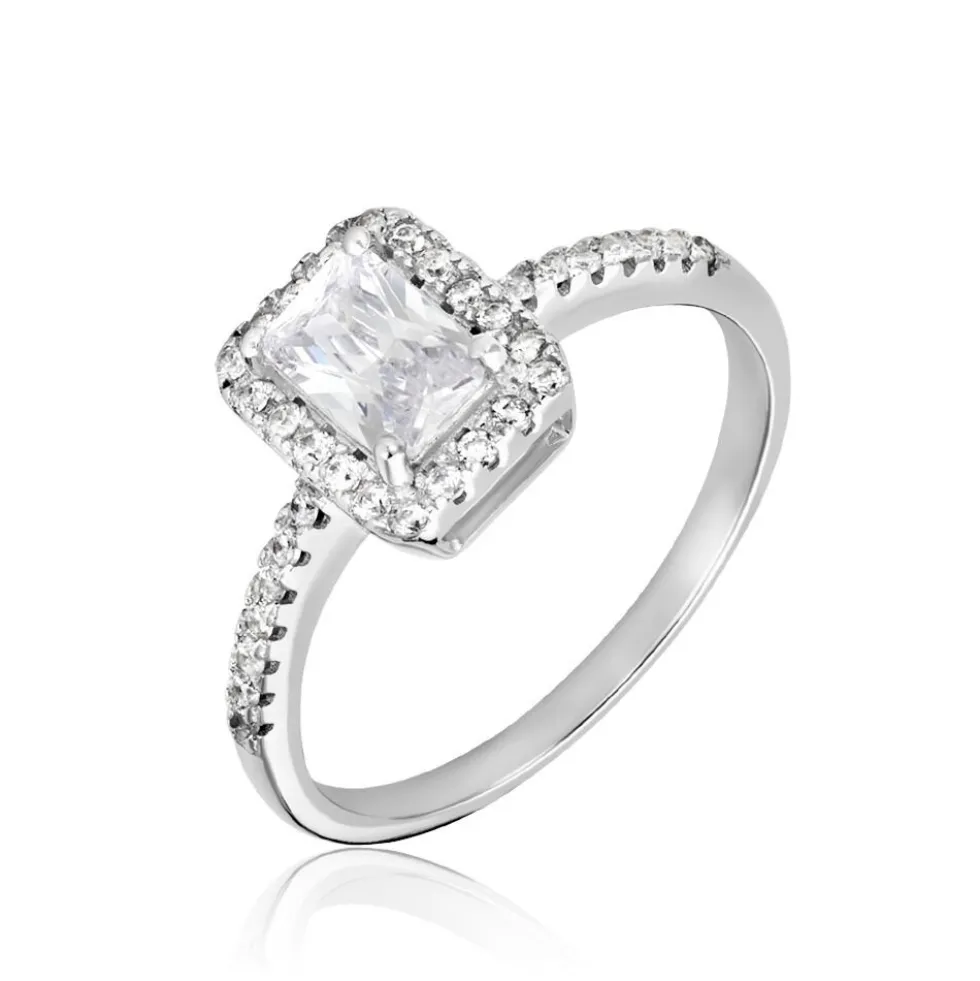 Bague Shanta Argent Blanc Oxyde De Zirconium