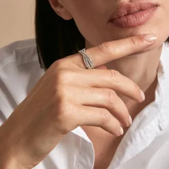 Bague Sharise Argent Blanc Oxyde De Zirconium