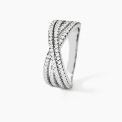 Bague Sharise Argent Blanc Oxyde De Zirconium