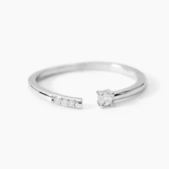 Bague Sherrie Argent Blanc Oxyde De Zirconium