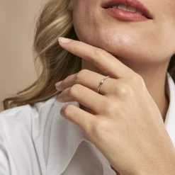 Bague Sherrie Argent Blanc Oxyde De Zirconium
