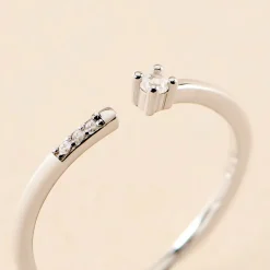 Bague Sherrie Argent Blanc Oxyde De Zirconium