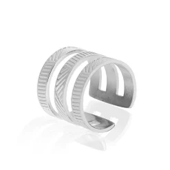 Bague Sirine Acier Blanc