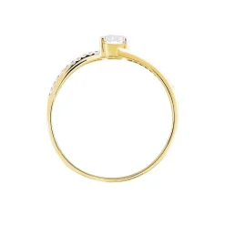 Bague Solitaire Abelia Or Jaune Oxyde De Zirconium