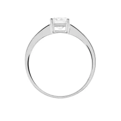 Bague Solitaire Abriel Or Blanc Oxyde De Zirconium