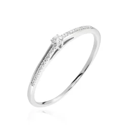 Bague Solitaire Alexandra Or Blanc Diamant