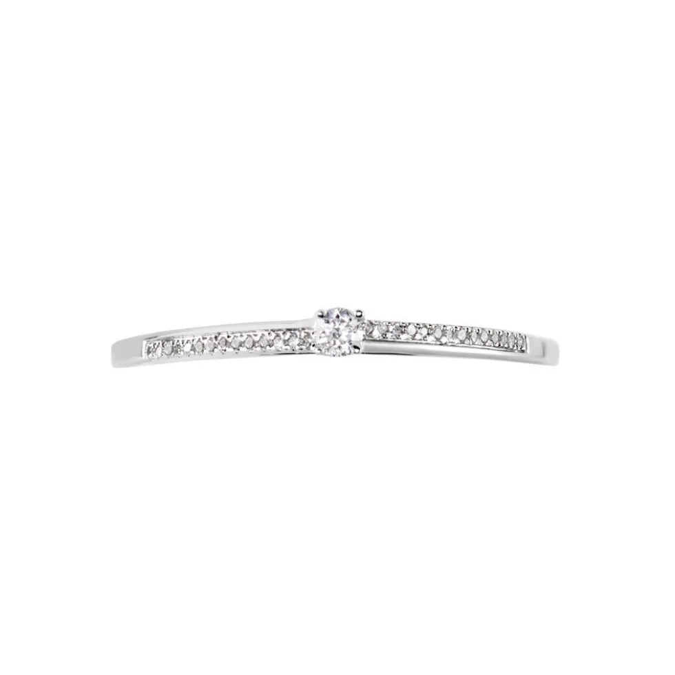 Bague Solitaire Alexandra Or Blanc Diamant