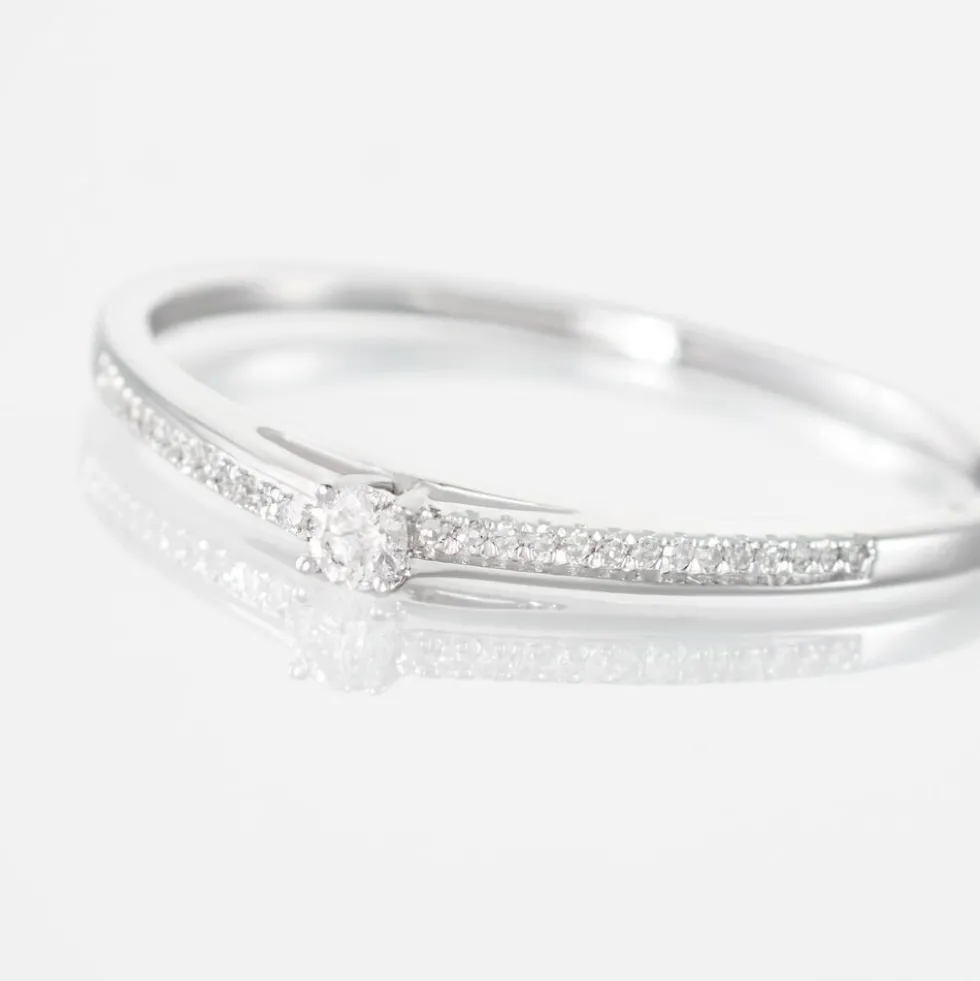 Bague Solitaire Alexandra Or Blanc Diamant