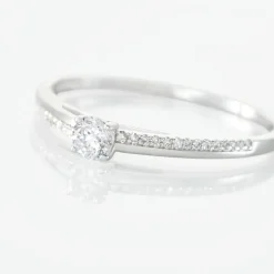 Bague Solitaire Alexandra Or Blanc Diamant