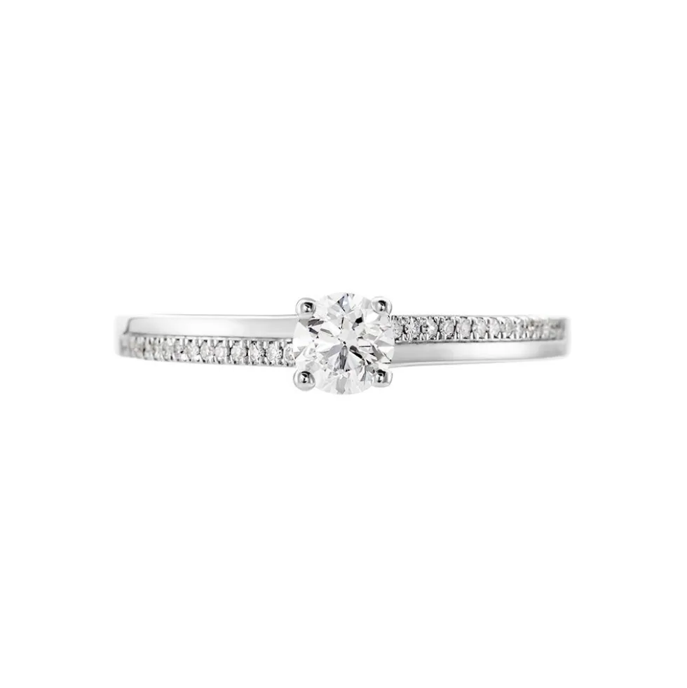 Bague Solitaire Alexandra Or Blanc Diamant