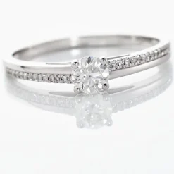 Bague Solitaire Alexandra Or Blanc Diamant