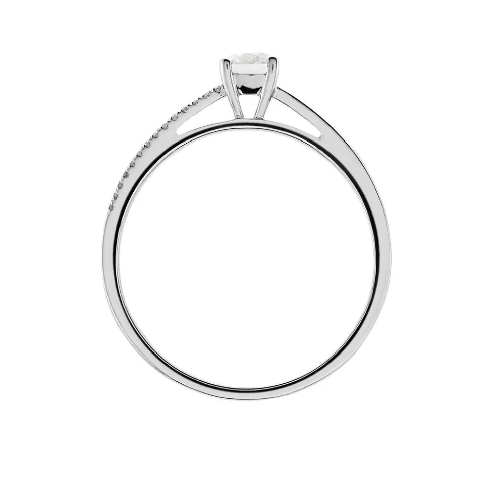 Bague Solitaire Alexandra Or Blanc Diamant