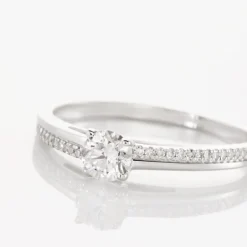 Bague Solitaire Alexandra Or Blanc Diamant