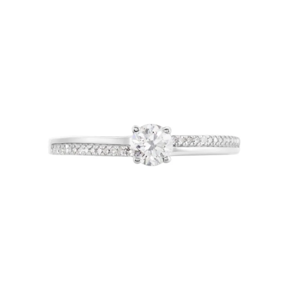 Bague Solitaire Alexandra Or Blanc Diamant