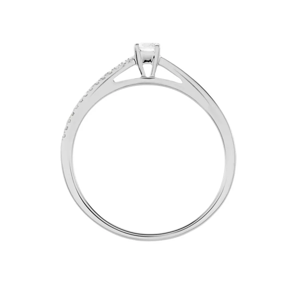 Bague Solitaire Alexandra Or Blanc Diamant