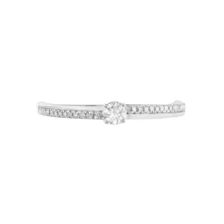 Bague Solitaire Alexandra Or Blanc Diamant