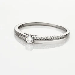 Bague Solitaire Alexandra Or Blanc Diamant