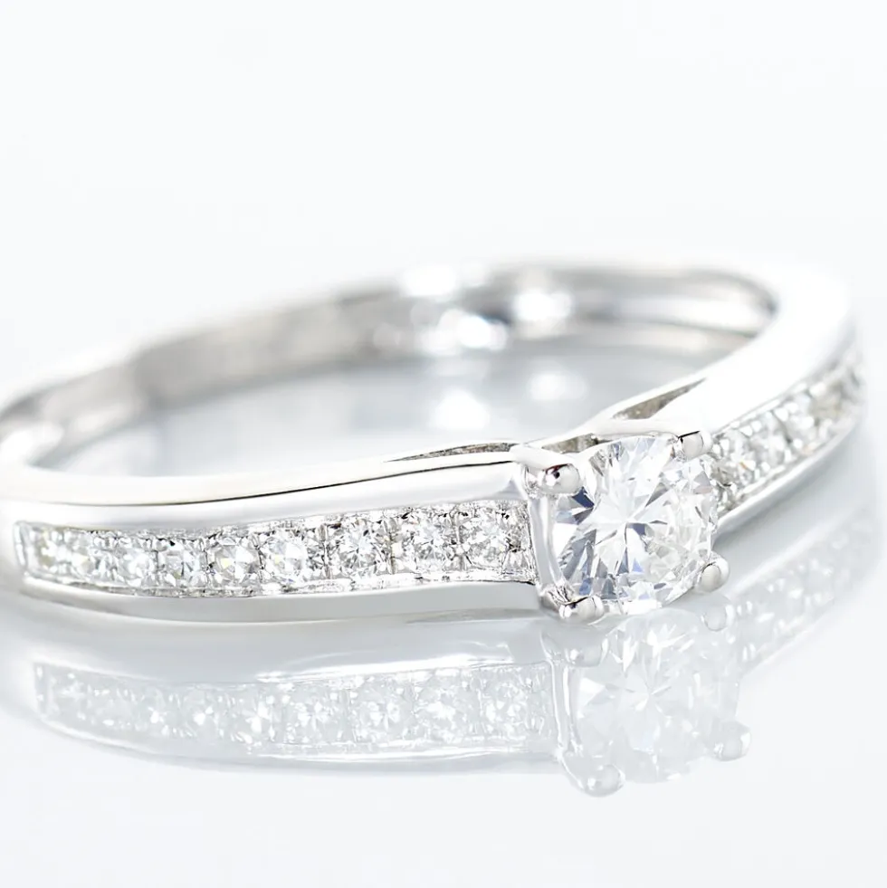 Bague Solitaire Aramis Or Blanc Diamant