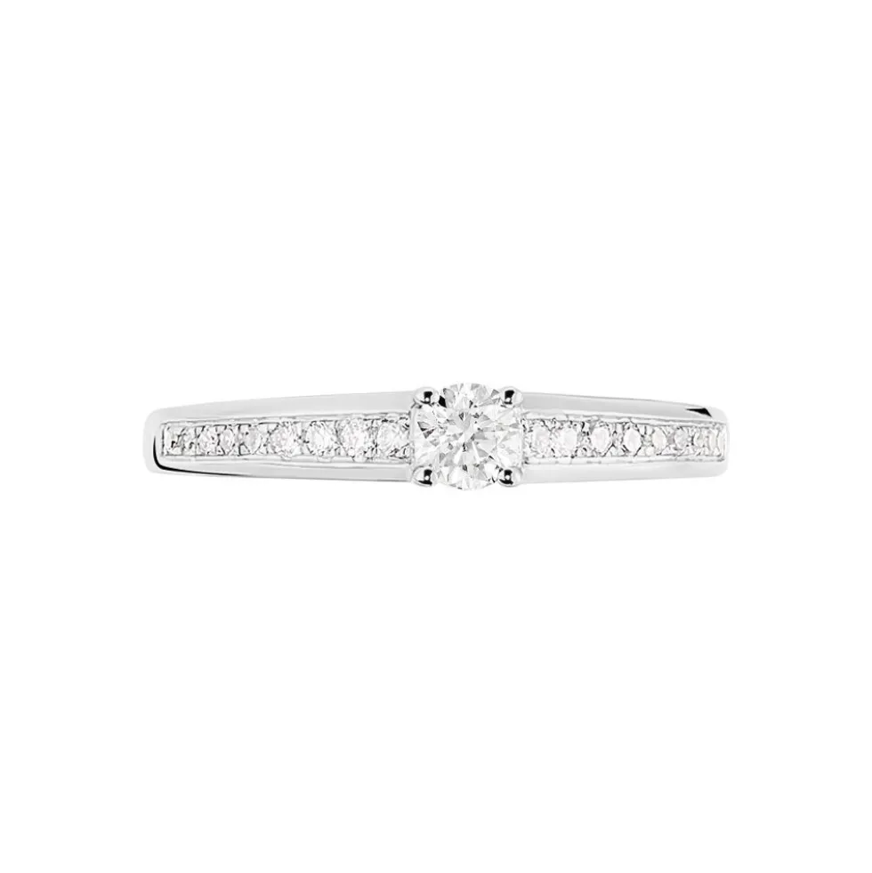Bague Solitaire Aramis Or Blanc Diamant