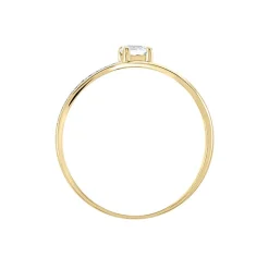 Bague Solitaire Armelle Or Jaune Oxyde De Zirconium