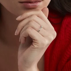 Bague Solitaire Asia Or Blanc Diamant