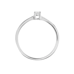 Bague Solitaire Asia Or Blanc Diamant