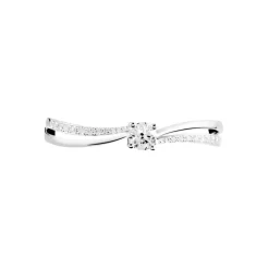 Bague Solitaire Asia Or Blanc Diamant