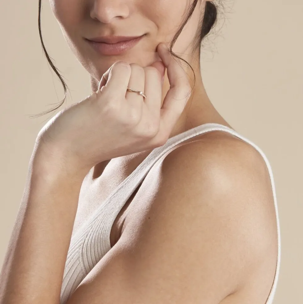 Bague Solitaire Asia Or Jaune Diamant