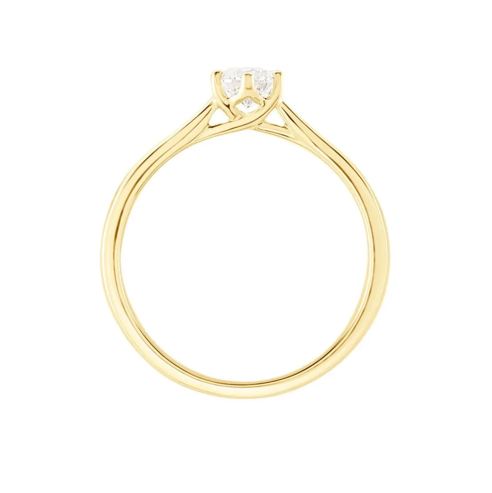 Bague Solitaire Athena Or Jaune Diamant