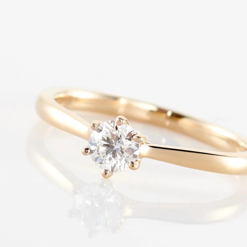 Bague Solitaire Athena Or Jaune Diamant