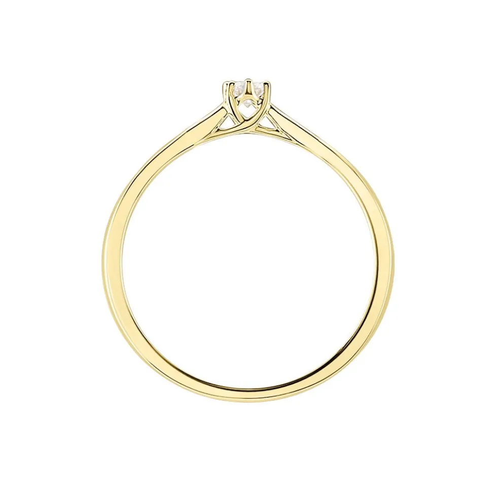 Bague Solitaire Athena Or Jaune Diamant