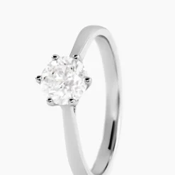 Bague Solitaire Athena Or Blanc Diamant