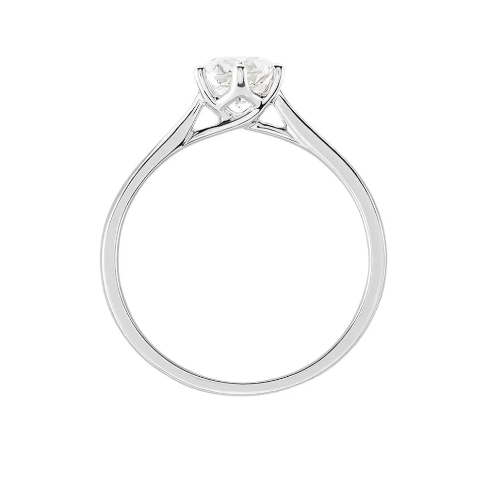Bague Solitaire Athena Or Blanc Diamant