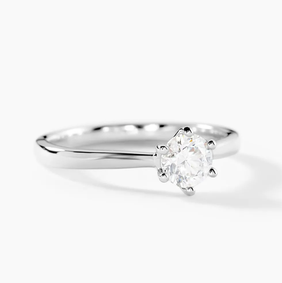 Bague Solitaire Athena Or Blanc Diamant