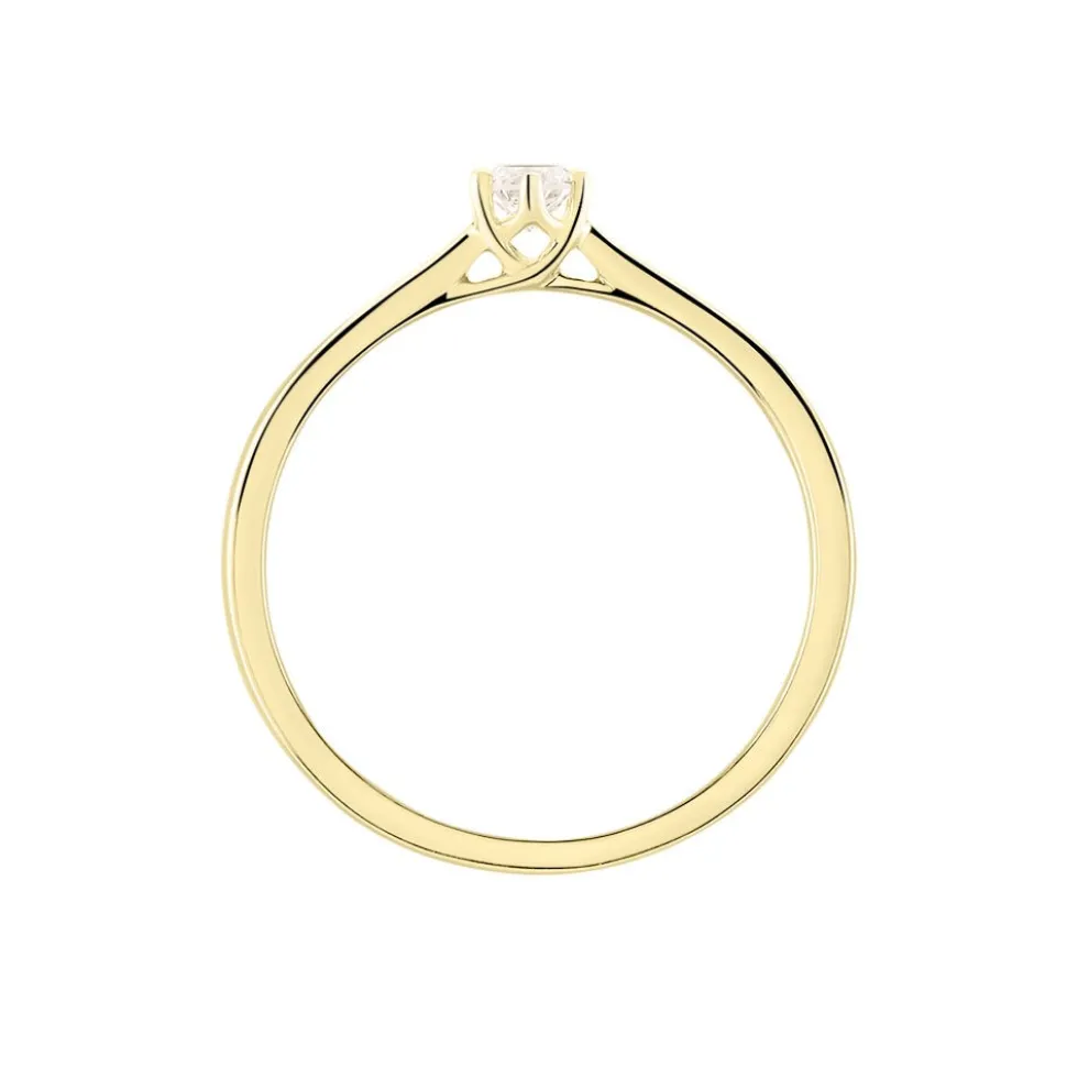 Bague Solitaire Athena Or Jaune Diamant