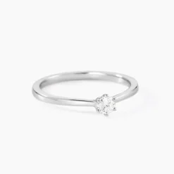 Bague Solitaire Athena Or Blanc Diamant