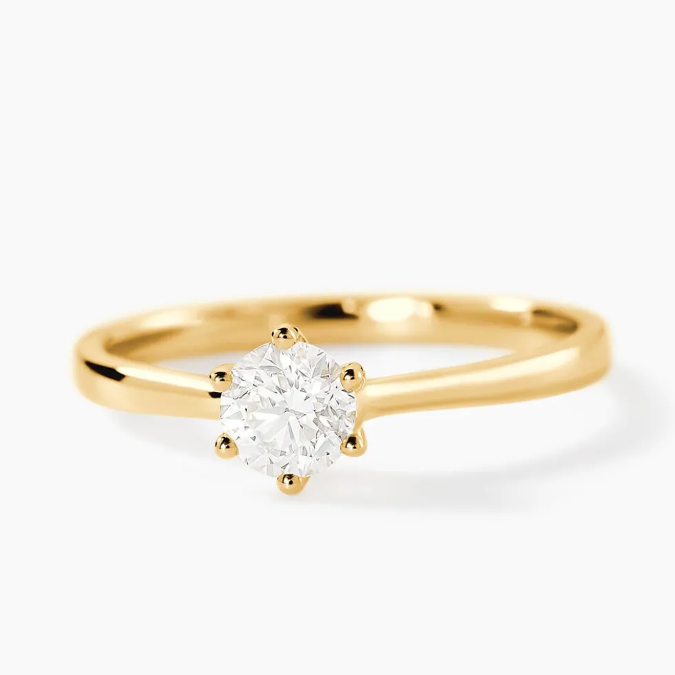 Bague Solitaire Athena Or Jaune Diamant